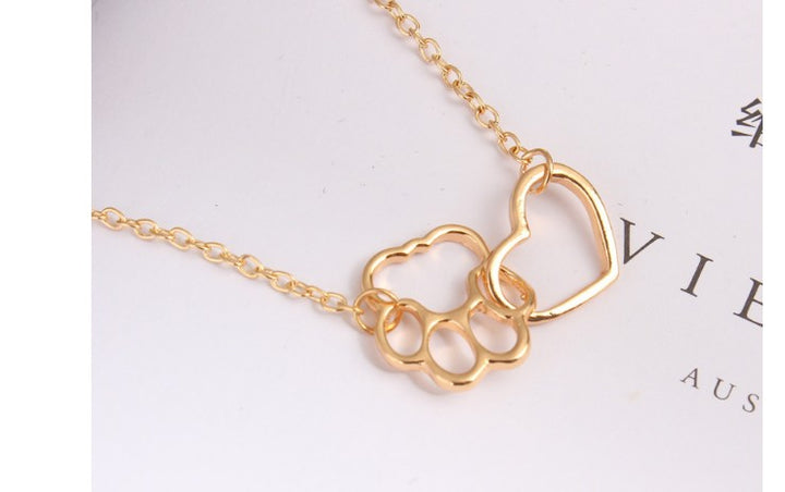 European and American hollow love dog claw necklace – Stylish Gifts — 1