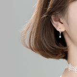 Simple Single Diamond Sweet Wind Short Earrings – Meaningful Gifts — 4