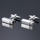 Fashionable Men's French Cufflinks Laser Metal – Gifts for Him — 2