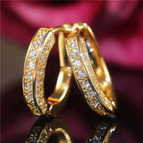 Fashion New Earrings Three-sided Full Diamond Earrings – Stylish Gifts — 1