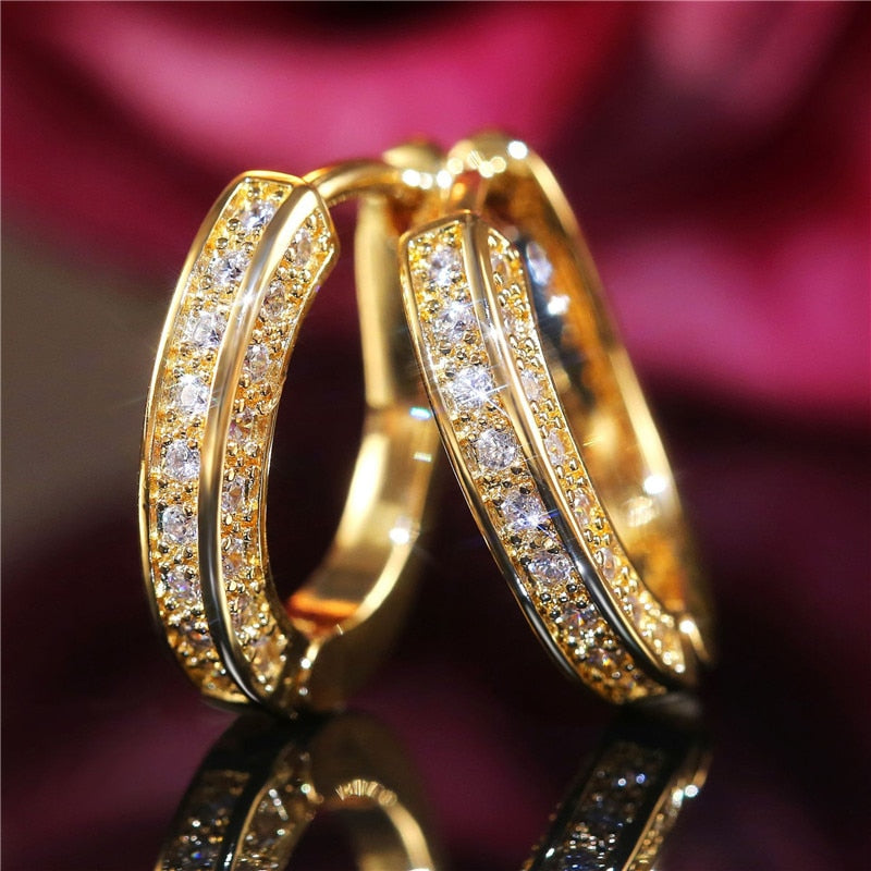 Fashion New Earrings Three-sided Full Diamond Earrings – Stylish Gifts — 1