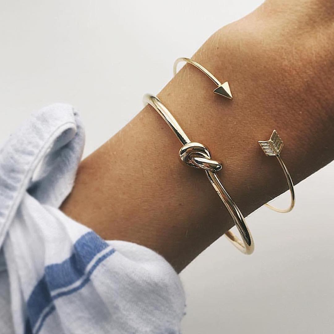 Women's Vintage Cuff Arrow Knotted Bracelet – Jewelry Gift Ideas — 1
