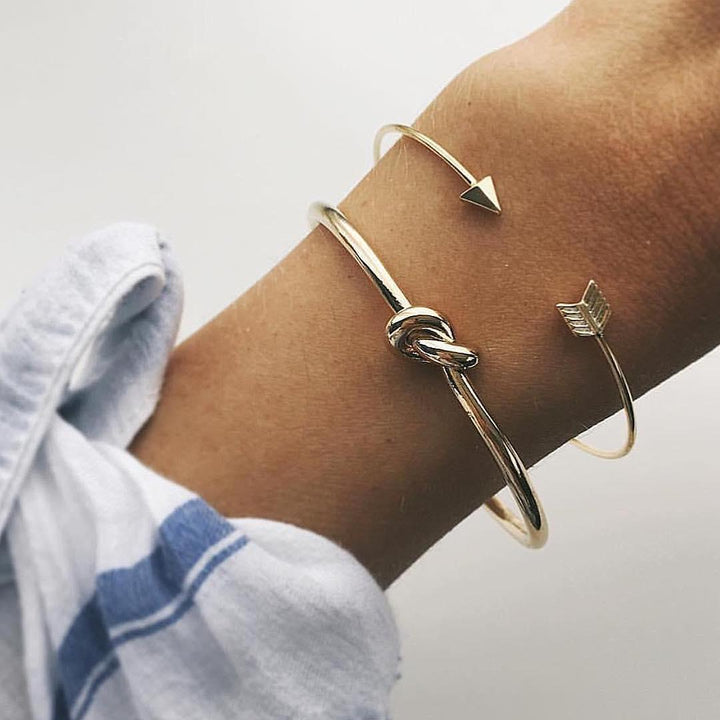 Women's Vintage Cuff Arrow Knotted Bracelet – Jewelry Gift Ideas — 1