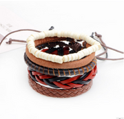 Leather Bracelet Men Multilayer Bead Bracelet – Jewelry Gift Ideas — 16
