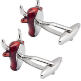 Fun Red Bull Head Shaped Shirt Cufflinks – Unique Gift Ideas — 5