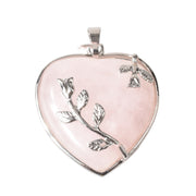 Rose Heart-Shaped Natural Stone Crystal Pendant – Jewelry Gift Ideas — 5