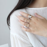 Geometry Shape 925 Sterling Silver Ring for Women – Gifts for Her — 10
