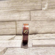 TITANIUM DOG PAW PRINT OPAL AND KOA WOOD RING – Dog Lover Gifts — 1