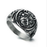 Tiger head lion vintage stainless steel ring – Holiday Gift Ideas — 1