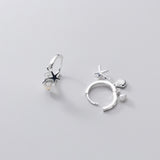 S925 Silver Starfish Shell Sweet Pearl Earrings – Birthday Gifts — 5