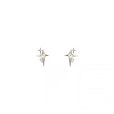 Four Awn Star Cross Zircon Earrings S925 Silver – Holiday Gift Ideas — 4