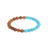 Round wood beaded beaded bracelet – Jewelry Gift Ideas — 9