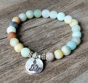 Matte Amazonite Stone Strand Bracelet Yoga Chakra – Jewelry Gift Ideas — 5