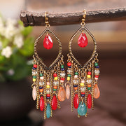 Antique Gold Plated Long Tassel Earrings For Women – Gifts for Her — 3