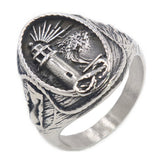 Steel Lighthouse Ring Men's Punk Titanium Steel Ring – Gifts for Him — 1
