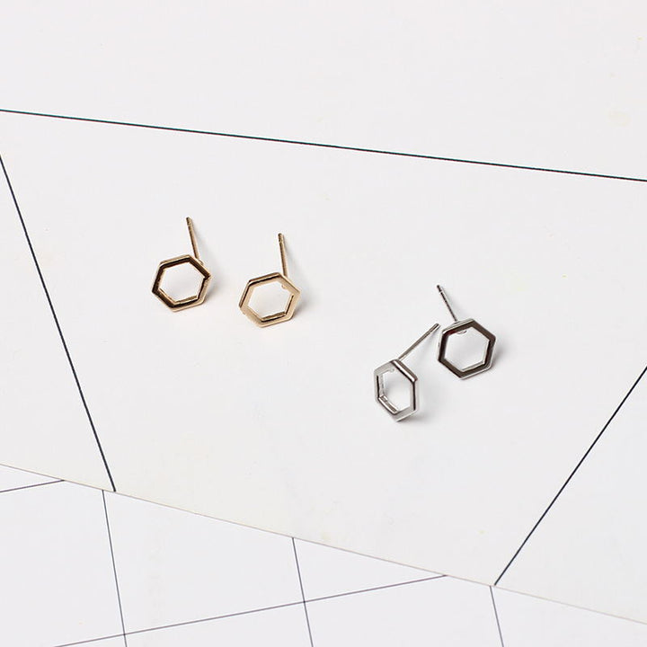 Simple Fashion Geometric Hexagon Stud Earrings – Stylish Gifts — 1
