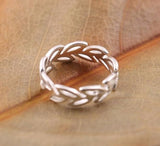 Opening ring leaf hollow plain silver ring – Practical Gifts — 5