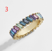 Crystal alloy multi-colored ring – Gift Ideas — 14