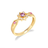 S925 Sterling Silver Amethyst Diamond Ring – Meaningful Gifts — 1