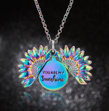 Sunflower Double Lettering Necklace – Jewelry Gift Ideas — 10