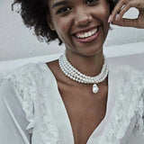 Simple Multilayer Round Pearl Pendant Necklace – Jewelry Gift Ideas — 1