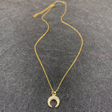 Zircon Moon Necklace Copper Plated Real Gold Full – Jewelry Gift Ideas — 1