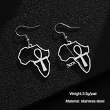 Fashion Hot Sale Cross Africa Map Earrings – Stylish Gifts — 6