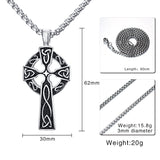 62MM Titanium Steel Celtic Cross Pendant Necklace – Jewelry Gift Ideas — 9