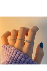 Sparkling Element Ring Silver Ring Simple Female Style – Stylish Gifts — 3