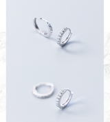 Korean style micro-encrusted circle earrings small – Stylish Gifts — 2