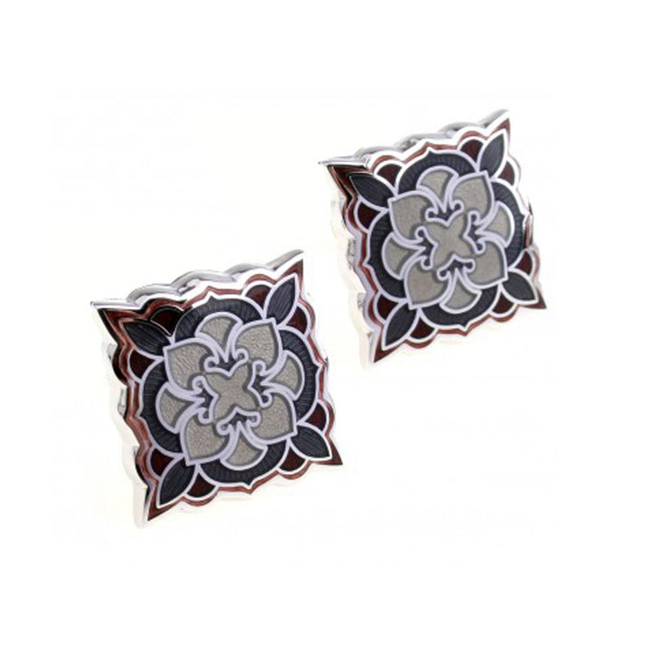 All-match Fashion Simple Gray Pattern Cufflinks – Stylish Gifts — 1