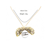 Sunflower Double Lettering Necklace – Jewelry Gift Ideas — 11