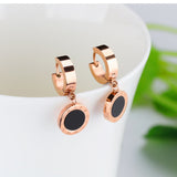 Roman numerals simple circle round cake earrings – Thoughtful Gifts — 3