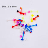 CBR Type Nose Stud Color Mixed Eyebrow Ring – Special Occasion Gifts — 12