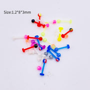 CBR Type Nose Stud Color Mixed Eyebrow Ring – Special Occasion Gifts — 12