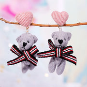 Long Cute Animal Plush Long Chain Earrings – Stylish Gifts — 7