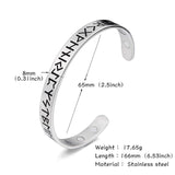Stainless Steel Color Rune Magnetic Bracelet 8MM – Jewelry Gift Ideas — 4