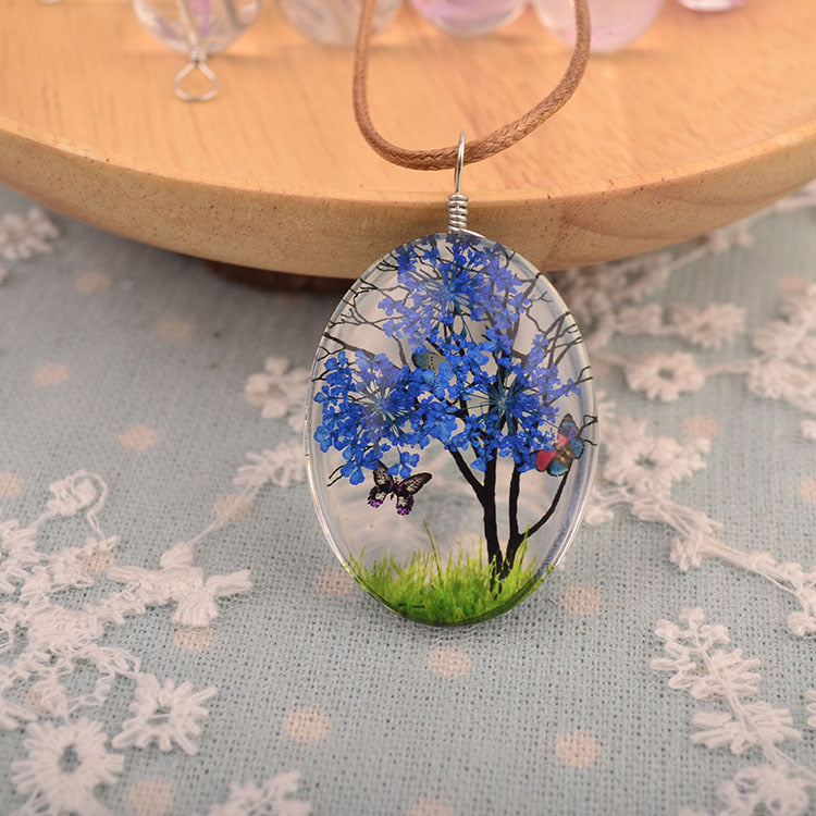 Long Sweater Chain Handmade Real Flower Necklace – Jewelry Gift Ideas — 1