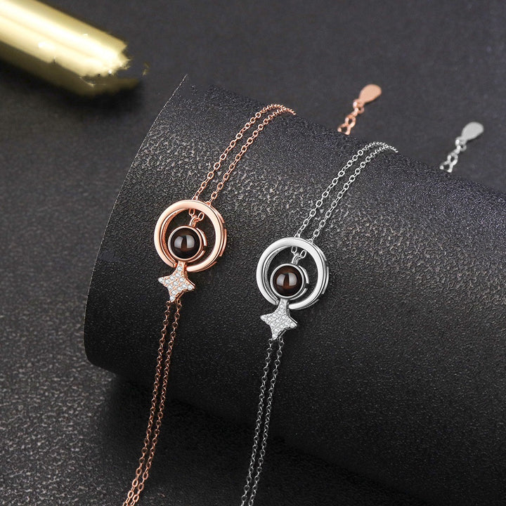 Women's S925 Round Diamond Embedded Star Bracelet – Jewelry Gift Ideas — 1