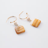 Geometric square colored striped square earrings – Practical Gifts — 9