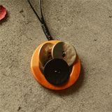 Geometric round square long necklace – Jewelry Gift Ideas — 6