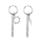 Hip Hop Stainless Steel Asymmetric Earrings Fashion – Stylish Gifts — 1