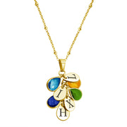 Water Drop Birthstone Gemstone Necklace Three – Jewelry Gift Ideas — 3