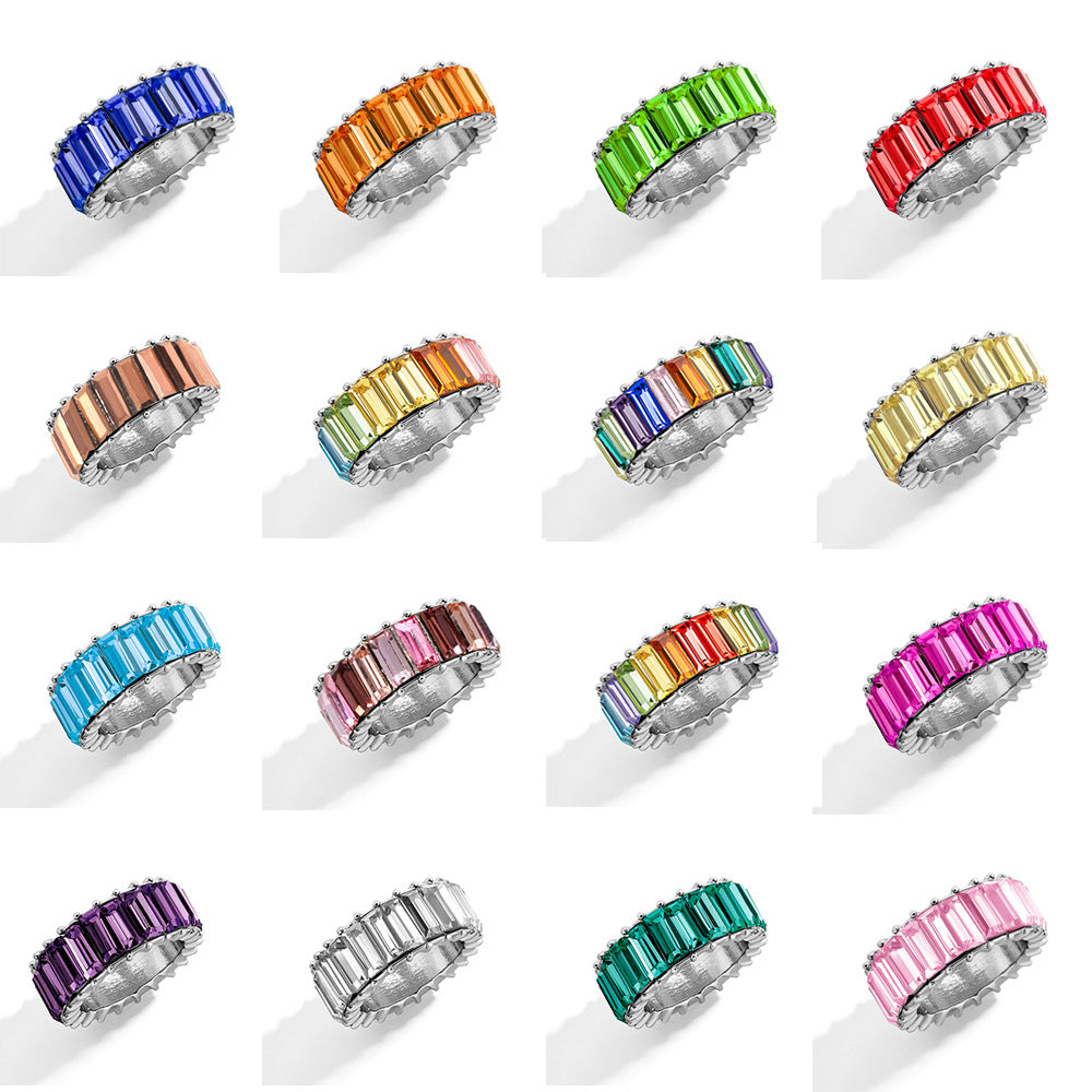 Colorful personality fashion geometric ring – Stylish Gifts — 1