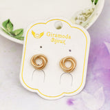 Fashion Round Earrings Simple Cross Metal – Stylish Gifts — 11