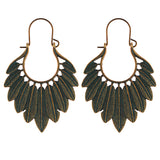 Hawaii palm leaf leaves earrings – Thoughtful Gifts — 4