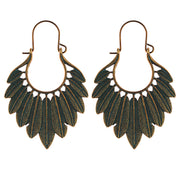 Hawaii palm leaf leaves earrings – Thoughtful Gifts — 4