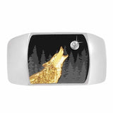 Men's Retro Silver Plated Wolf Head Ring – Gifts for Him — 5