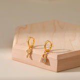 Love Key Lock Design Earrings – Gifts for Couples — 1