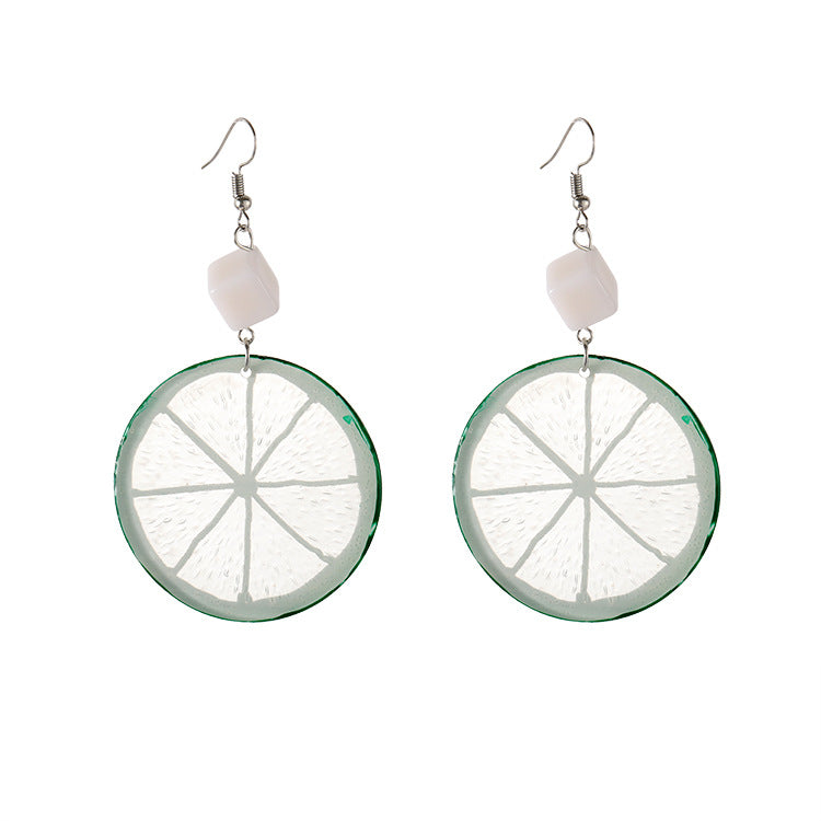 Fashion Creative Fruit Lemon Slice Acrylic Earrings – Stylish Gifts — 1